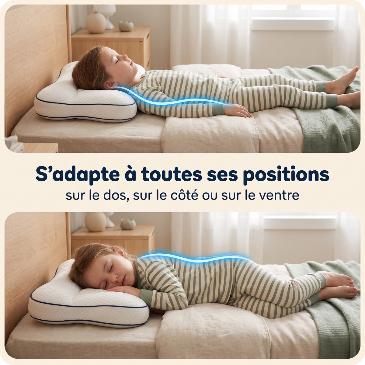 SOMNEA s'adapte à toutes ses positions