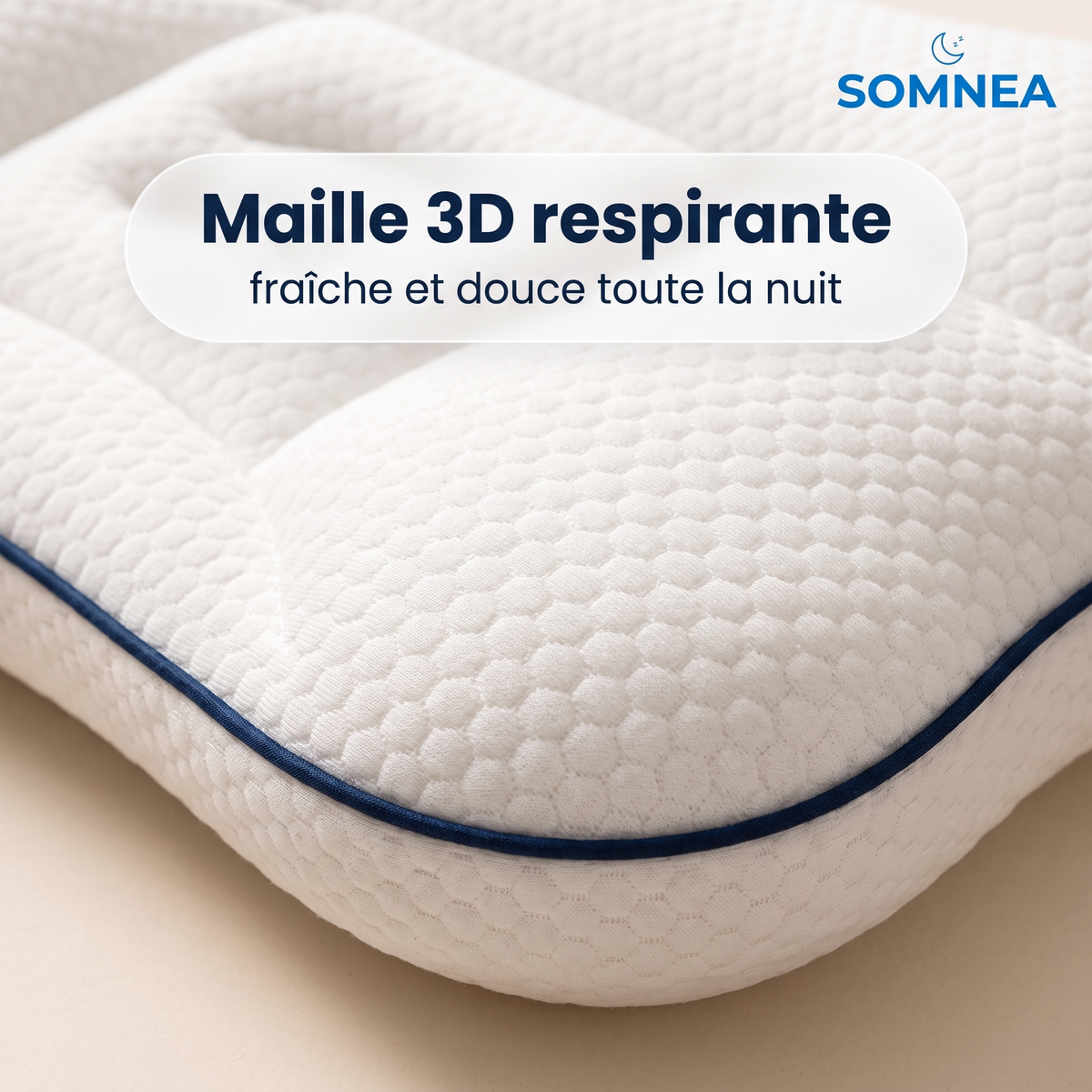 Maille 3D respirante de l'oreiller SOMNEA