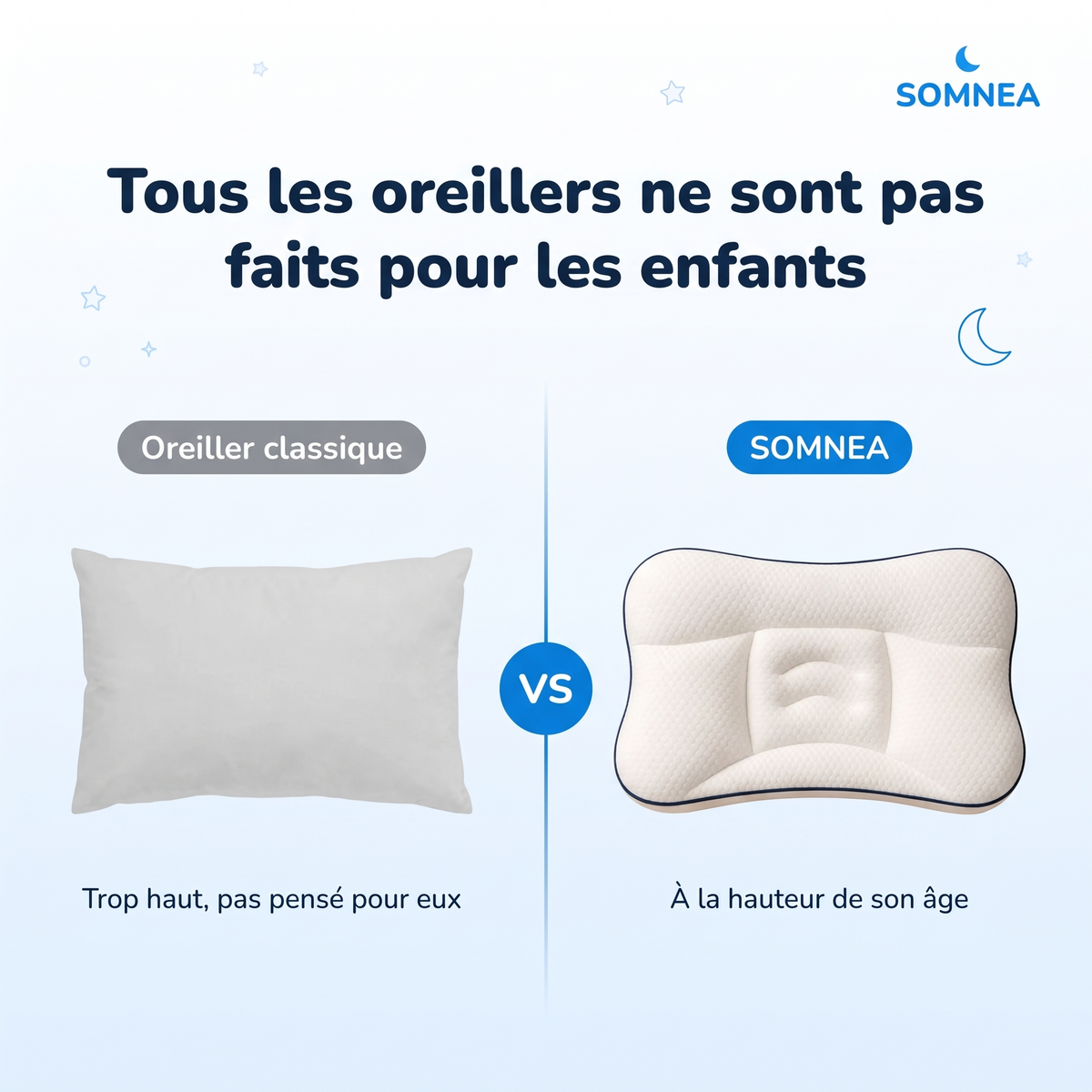 Oreiller classique ou SOMNEA