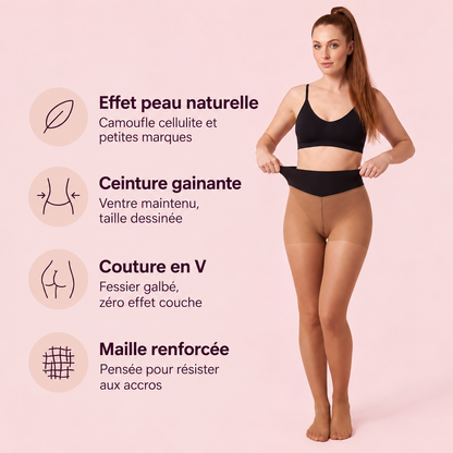 Sculptéa - Collant thermique sculptant effet peau nue